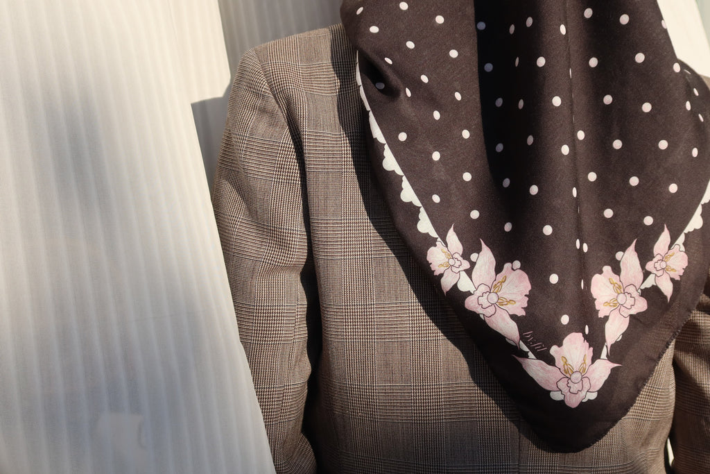 Spots On Square Shawl in Black
