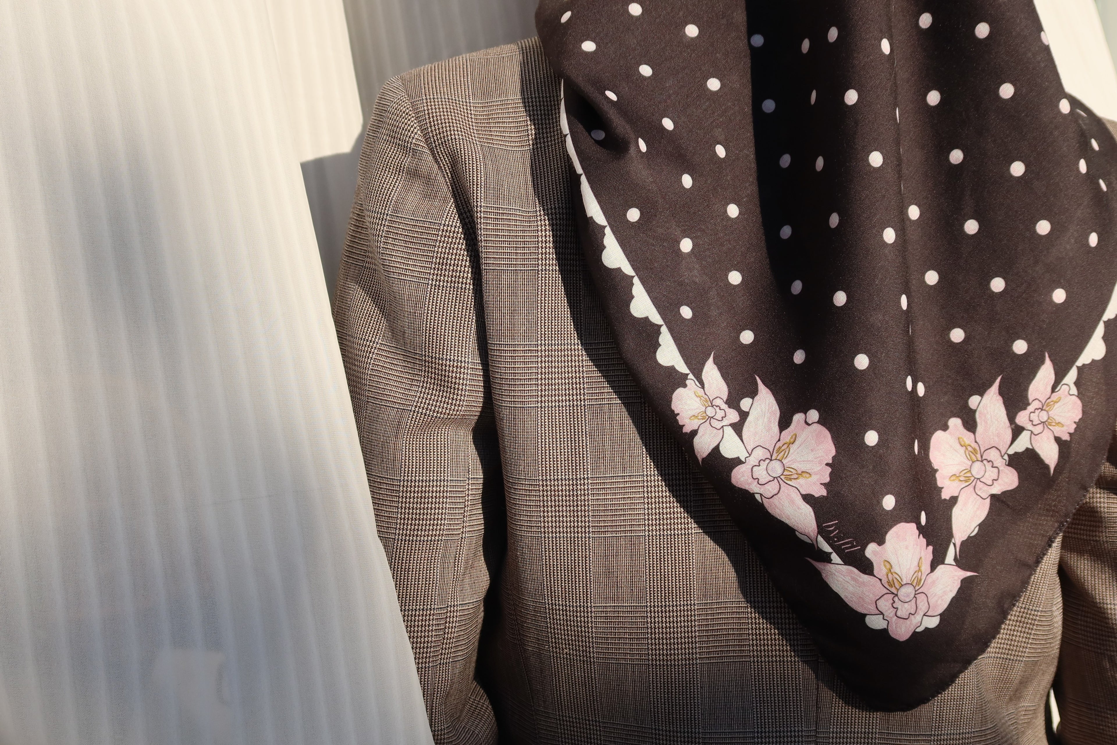 Spots On Square Shawl in Black