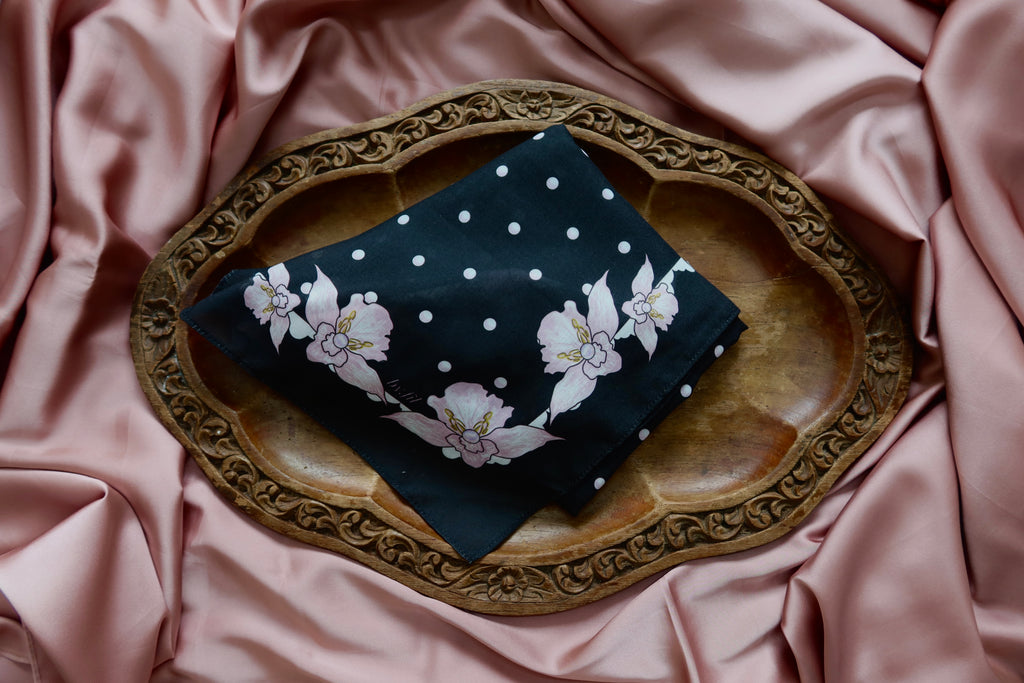 Spots On Square Shawl in Black