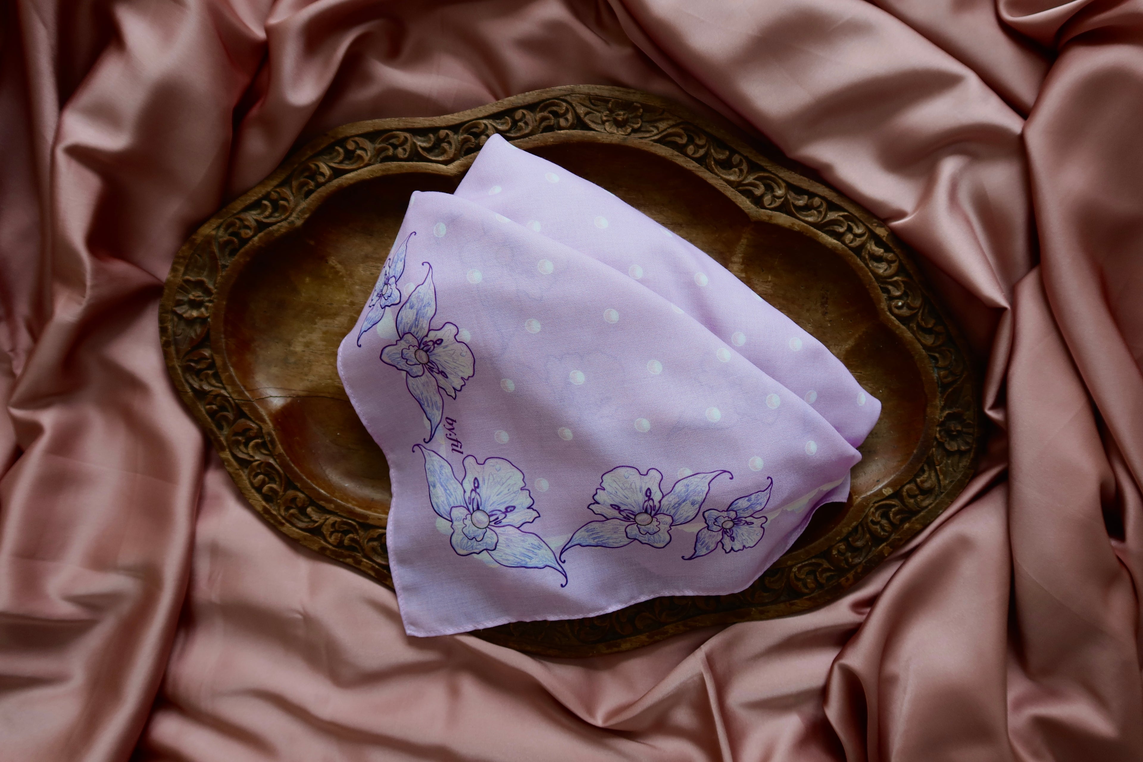 Spots On Square Shawl in Sweet Lilac